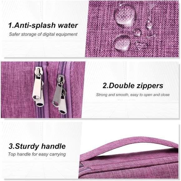 Electronic Bag Accessories Bag Waterproof Double Layer Portable Storage Case - Picture 6 of 6